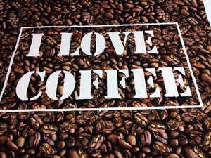 Kaffee - Panel - Digitaldruck - Sweatstoff
