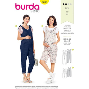 Burda - wykrój na ciążowe ogrodniczki - 6348