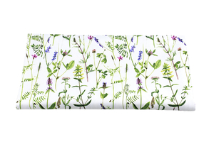 Wasserdichtes Gewebe - wilde Blumen auf weiß