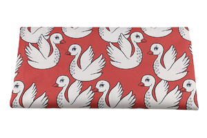 Водонепроницаемая ткань - Animal Collection - Лебеди - малина