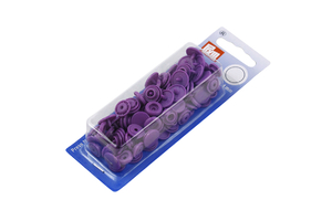 Napy Prym - okrągłe, plastikowe, fiolet