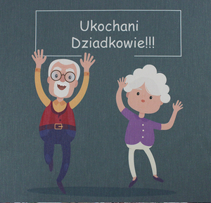 Ukochani dziadkowie - panel na poduszkę (2 panele) - tk. home decor 