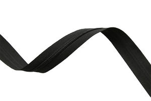 Spiralband mit Reißverschluss schwarz