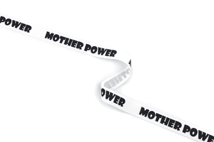 Streifenband - Mother Power - weiß