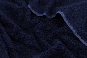 Махровая бамбуковая ткань - темно-синий