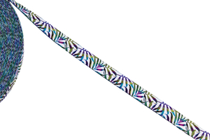 Trägerband haut -  RegenbogenPalme getrennt auf Weiß 20 mm 