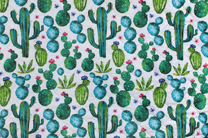 Ткань для коврика для пикника - кактусы