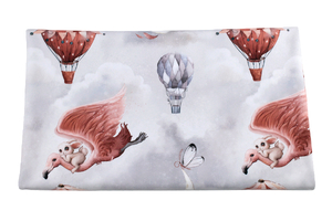 Magiczny świat - króliczek na flamingu - softshell    