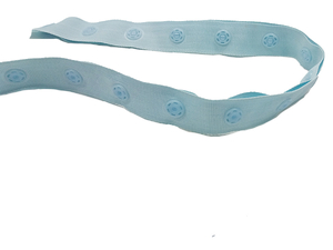 Band mit Druckknöpfen - Farbe himmelblau - Druckknopfband
