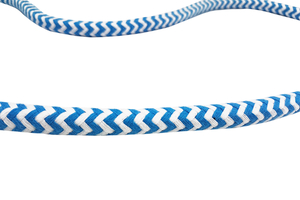 Хлопковая веревка 16 мм  - MULTI  - белый и синий