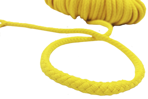 Sznurek bawełniany - żółty 8mm