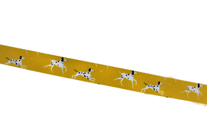Trägerband haut - Dalmatiner auf Gelb - 20 mm  
