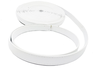 Gurtband aus Kunstleder, Meterware, 19mm - weiß
