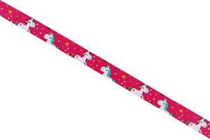 Trägerband haut - Einhörner auf rosa 30 mm