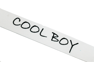 Ruban rayures - Cool Boy - blanche