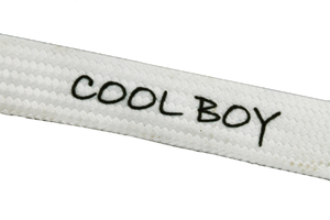 Sznurek drukowany - Cool Boy - biały