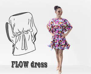 FLOW DRESS - wykrój PAPIEROWY na damską sukienkę  - rozm. XS - XXL   
