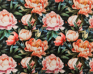 Rosa Blumen - sommersweat - Digitaldruck    