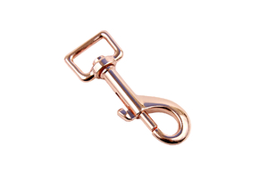 Карабин металлический - розовое золото 76 мм