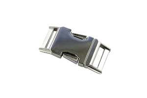 Klamra metalowa łamana - light silver - 20mm  