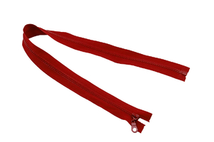 Reißverschluss - teilbar - 60 cm - rot
