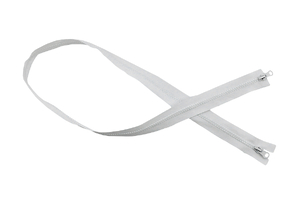 ZReißverschlusswürfel - doppelseitig (zweisträngig) - 95 cm - Weiß