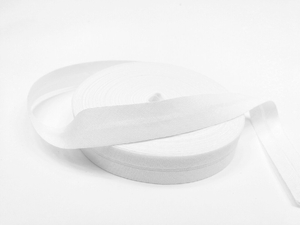 Schrägband aus Baumwolle - weiß
