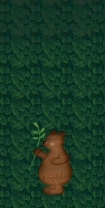 Panel für Schlafsack - Bär in den Blättern
