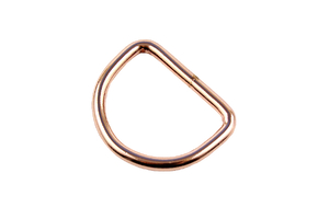 Полукруг металлический розовое золото - 30 мм