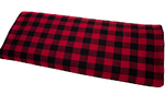 Chequered pattern on red - single