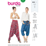Burda - wykrój na spodnie haremki - 6316