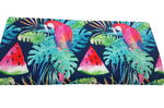Waterproof fabric - parrots and watermelons 