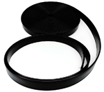 Imitation leather belt - black 19mm 
