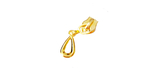 Reißverschluss für spiralförmige Reißverschlussbänder - dekoratives Gold 