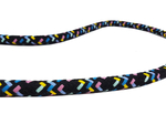 Cotton rope 12 mm - MULTI  - black with color