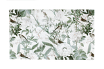 Birds in white flowers - cotton fabric