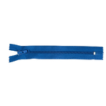 Non-separable spiral zipper - 16 cm - blue
