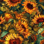 Tissu imperméable - ART tournesols