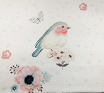 Birds - panel - digital print - sweatshirt fabric 