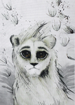 Panneau étanche pour un support de travail - Mojo Graffi collection - lion Arlo
