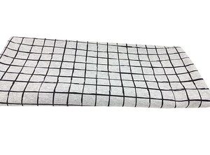 Checkered pattern gray melange - singiel (t-shirt)