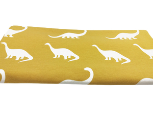 White dino with dusty mustard - jersey