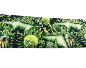 Dinosaurs in leaves - jersey - digital print 