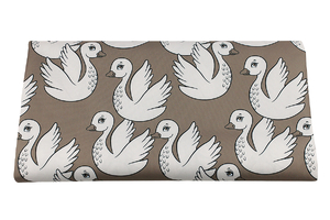 Waterproof fabric - Animal Collection - Swans - brown