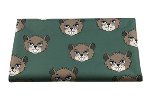 Waterproof fabric - Animal Collection - Beavers - forest green