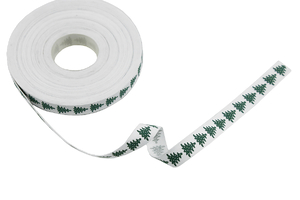 Cotton ribbon 15 mm - Christmas tree