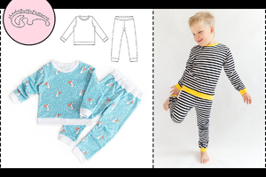 Kids classic pajamas - from 2 to 10 years - PDF Pattern   