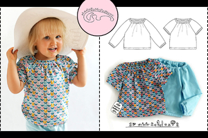 Girls top - from 1 month to 10 years - PDF Pattern  