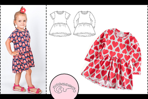 Girls dress - from 2 to 10 years - PDF Pattern  