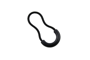 Pendant for zipper - semicircle - black
